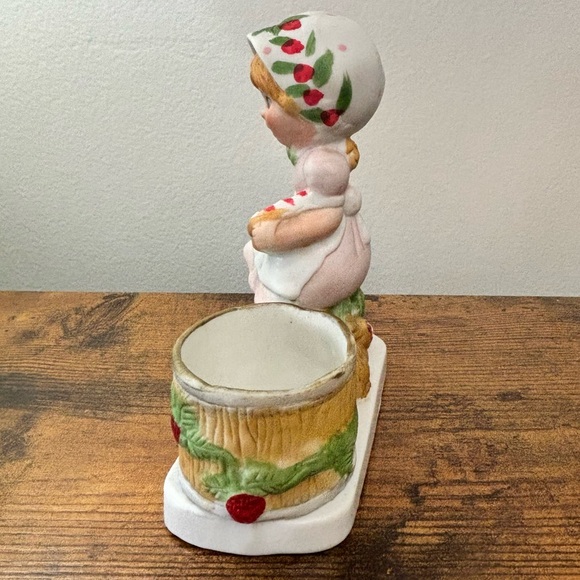 💕2/$20💕 Vintage Jasco Strawberry Patches Ceramic Votive Candle holder - Picture 2 of 11